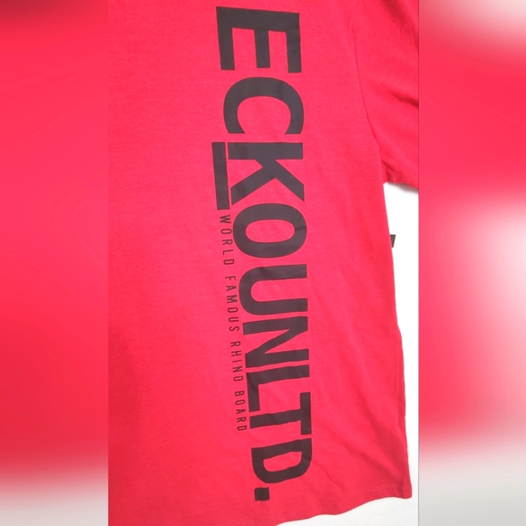 Ecko Unltd Men's T-Shirt Red Heather Design Graphic V-Neck EO13k1089B Sz 2XL - Picture 3 of 7